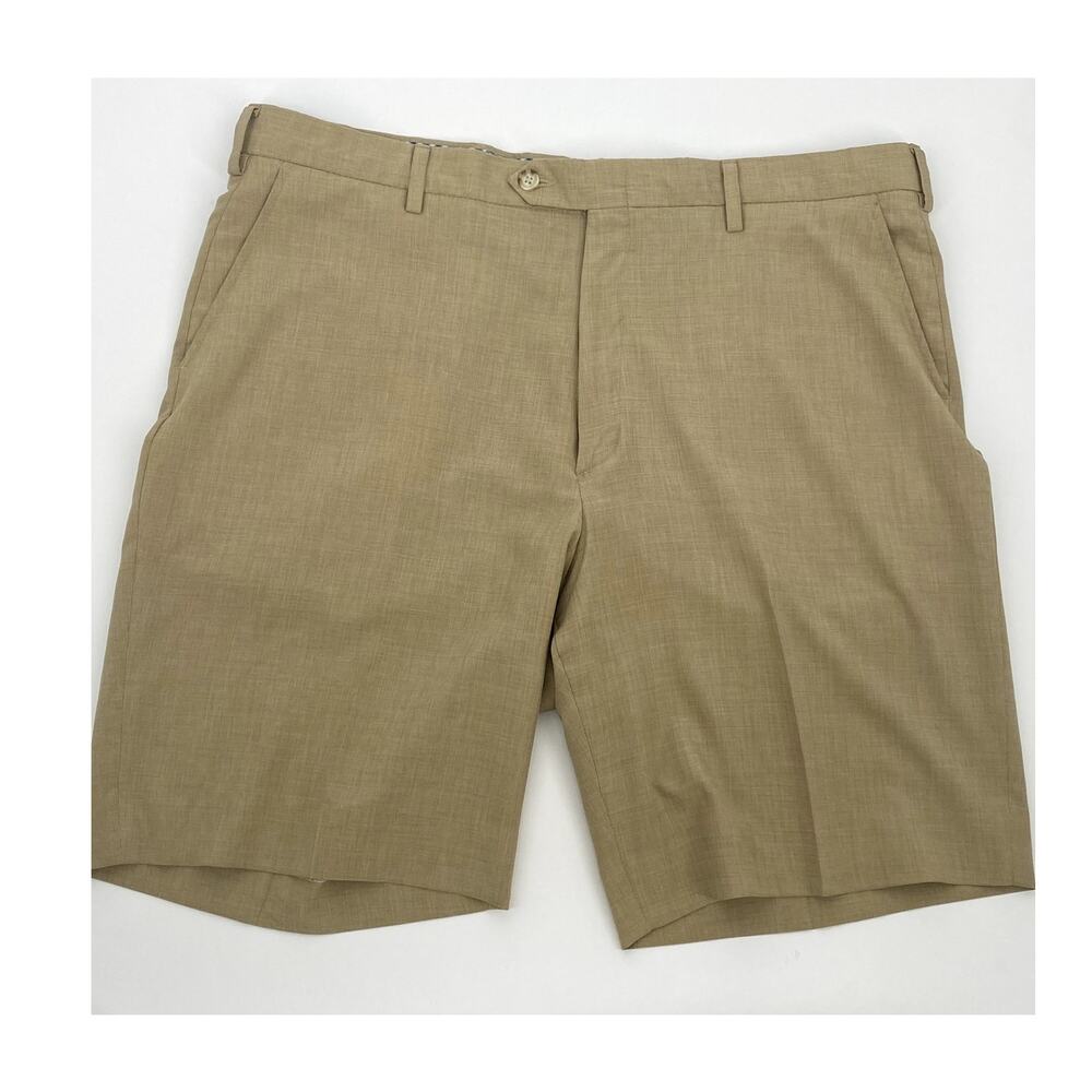 Turtleson Lightweight Flat front Tan Shorts Preppy Golf Mens Sz 40R